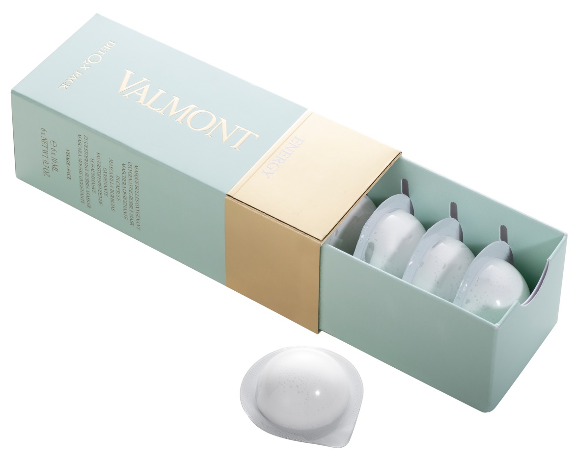 Киснева бульбашкова маска для обличчя Valmont Deto2x Pack